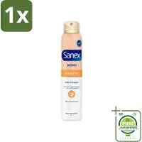 Sanex 1 x Dermo - Gevoelig - Deodorant Spray - 24h Anti-Transpirant - Anti-Irritatie - 150 ml - Deodorant - Deodorant Spray - Anti-transpirant - Gevoelige Huid - Anti-irritatie