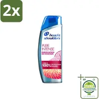 Head & shoulders - Anti-Roos Shampoo - Pure Intense - Grapefruit - 250 ml - Voordeelverpakking - 2 stuks - Anti-Roos Shampoo - Roos shampoo