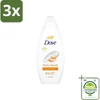 Dove 3 x Fruity Nourish - Douchegel - Sulfaatvrij - 250 ml - Grootverpakking - Douchegel - - Fruity Nourish - Hydraterend - Voedend