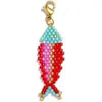 Yehwang Lani - Vis Hanger - Glas - Stainless Steel - - Rood/Zwart