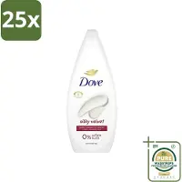 Dove 25 x Silky Velvet - Douchegel - Sulfaatvrij - 250 ml - Grootverpakking - Douche Gel - Zijdezachte Huid - Sulfaatvrije Douche - Hydraterende Douche - Huid Verzorging