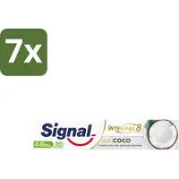 Signal - Integral & Actions - Tandpasta - Natuurlijke Elementen - Kokos - Voor Witte Tanden - 75 ml - Bulkverpakking - 7 stuks