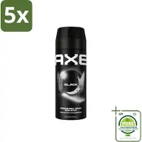 Axe 5 x - Deodorant Bodyspray - 48hrs Fresh - Black - Frozen Pear & Cedarwoord - 150 ml - Grootverpakking - Deodorant - Deodorant Spray - 48 Uur Bescherming - Bevroren Peer Geur - Cedarwood Geur