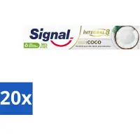 Signal 20 x - Integral & Actions - Tandpasta - Natuurlijke Elementen - Kokos - Voor Witte Tanden - 75 ml - Tandpasta - Natuurlijke Tandpasta - Kokos Tandpasta - Witte Tanden - Tandbescherming