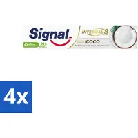 Signal 4 x - Integral & Actions - Tandpasta - Natuurlijke Elementen - Kokos - Voor Witte Tanden - 75 ml - Tandpasta - - Natuurlijke Tandpasta - Kokos Tandpasta - Witte Tanden