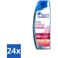 Head & shoulders Anti-roos Shampoo – Pure Intense – Grapefruit – 250 ml - Voordeelverpakking - 24 stuks
