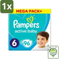 Pampers 1 x - Active Baby - Luiers - Maat 6 (13-18 kg) - Extra Groot - 96 Luiers - Luiers - Baby Luiers - Luiers Maat 6 - Luiers Voor Actieve Baby's - Luiers Voor Peuters