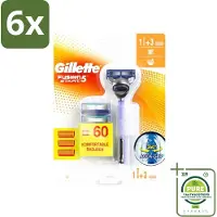 Gillette Fusion 5 - Scheermesje - Ergonomisch ontwerp - 2 Extra Navulmesjes - Voordeelverpakking - 6 stuks - Scheermesjes - Scheermes