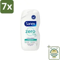 Sanex 7 x Zero % - Douchegel - Hydrateert - Alle Huidtypes - 400 ml - Grootverpakking - Douchegel - Huidverzorging - Hydraatende Douchegel - 0% Sulfaten - 0% Kleurstoffen