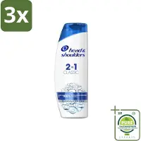 Head & shoulders 3 x - 2in1 Anti-Roos Shampoo & Conditioner - Classic - 270 ml - Grootverpakking - Roos Shampoo - Anti Roos Shampoo - Shampoo Conditioner - 2 In 1 Shampoo - Hoofdhuidverzorging