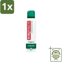 Borotalco 1 x - Deodorant Spray - Original - Active Crystal Talc - 0% Alcohol - 150 ml- Deodorant Spray - Zweetgeur - Droge Huid - Microtalk - Transpiratie