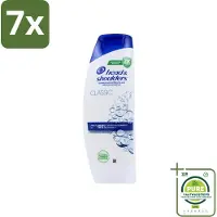 Head & shoulders 7 x - Anti-Roos Shampoo - Classic - 400 ml - Grootverpakking - Roos Shampoo - Anti-roos Shampoo - Hoofdhuidverzorging - Haarverzorging - 2-in-1 Shampoo