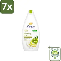 Dove 7 x Protecting Care - Douchegel - Olijfolie - Sulfaatvrij - 450 ml - Grootverpakking - Douchegel - Olijfolie Douchegel - Hydraterende Douchegel - Sulfaatvrije Douchegel - Zachte Douchegel