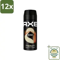 Axe - Deodorant Bodyspray - 48hrs Fresh - Musk - Patchouli & Fougere - 150 ml - Voordeelverpakking - 12 stuks - Musk - Patchouli
