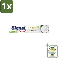Signal 1 x - Integral & Actions - Tandpasta - Natuurlijke Elementen - Kokos - Voor Witte Tanden - 75 ml- Tandpasta - Natuurlijke Tandpasta - Kokos Tandpasta - Witte Tanden - Tandbescherming