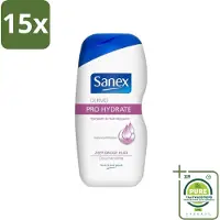 Sanex 15 x Dermo - Pro Hydraterend - Douchecrème - Zeer Droge Huid - 500 ml - Grootverpakking - Dermo Pro - Hydraterende Douchecrème - Droge Huid - Douchecrème - Hydratatie