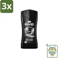 Axe 3 x 3-in-1 Douchegel Black 250 ml - Grootverpakking - Douchegel - Lichaam - Gezicht - Haar - Frisheid