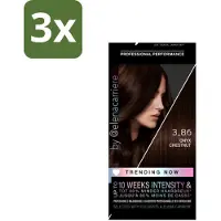 Syoss 3 x - Haarverf - 3-86 Onyx Chestnut - 1 Haarkleuring - Haarverf - Onyx Chestnut - Permanente Haarverf - Salonkwaliteit - Haarverf Technologie