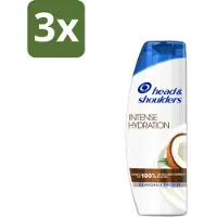 Head & shoulders 3 x - Anti-Roos Shampoo - Intense Hydration - Met Kokosolie - 285 ml - Anti-roos Shampoo - Roosvrij Haar - Gezonde Hoofdhuid - Kokosolie Shampoo - Hydraterend Shampoo