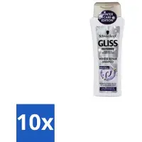 Schwarzkopf 10 x - Gliss Kur - Shampoo - Keratine - Haarherstel - 250 ml - Haarherstel - Winterhaar - Keratine Shampoo - Beschadigd Haar - Haar Reparatie