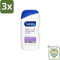 Sanex 3 x - BiomeProtect Dermo - Douchecrème - Reactieve Huid - 400 ml - Grootverpakking - Reactieve Huid - Kalmerende Douchecrème - Huidbarrière - Dermatologisch Getest - Huidverzorging