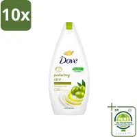 Dove 10 x Protecting Care - Douchegel - Olijfolie - Sulfaatvrij - 450 ml - Grootverpakking - Douchegel - Olijfolie Douchegel - Hydraterende Douchegel - Sulfaatvrije Douchegel - Zachte Douchegel