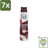 Fa 7 x - Glamorous Moments - Deodorant Spray - Zwarte Orchidee - 150 ml - Grootverpakking - Deodorant Spray - Geur - Vegan - Geur Van Orchidee - Geur Van Orchidee
