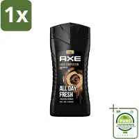 Axe 1 x - 3-in-1 Douchegel - Dark Temptation - Dark Chocolate - 12hrs Long Lasting Scent - 250 ml - Douchegel - - Dark Temptation - Chocoladegeur - 3-in-1