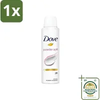 Dove 1 x - Deospray - Powder Soft - 150 ml- Deodorant - Poeder - Oksels - Transpiratie - Geur