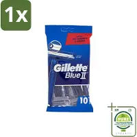 Gillette 1 x Blue II - Wegwerpscheermesje - 10 Scheermesjes - Wegwerpscheermesjes - Scheermesjes - Blue II - Scheermes - Scheerbeurt