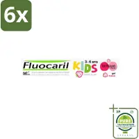 FLUOCARIL Kids - Bi-Fluoride - Tandpasta - Met Aardbeiensmaak - 3 tot 6 jaar - 50 ml - Voordeelverpakking - 6 stuks - Tandpasta voor kinderen - Fluoride tandpasta
