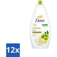 Dove Protecting Care - Douchegel - Olijfolie - Sulfaatvrij - 450 ml - Voordeelverpakking - 12 stuks