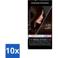 Syoss 10 x - Haarverf - 3-86 Onyx Chestnut - 1 Haarkleuring - Haarverf - Onyx Chestnut - Permanente Haarverf - Salonkwaliteit - Haarverf Technologie