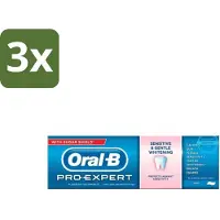 Oral-B 3 x - Pro Expert - Tandpasta - Sensitive & Whitening - 75 ml - Gevoelige Tanden - Witte Tanden - Tandpasta - Mondverzorging - Vlekken Verwijderen