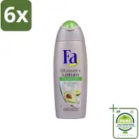Fa - Douchecrème Met Lotion - Avocado - 250 ml - Voordeelverpakking - 6 stuks - Douchecrème - Avocado