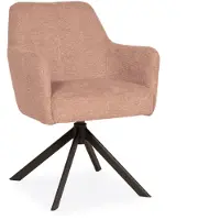 Bommel Wonen Armstoel Jesse - draaibaar - stof Aragon Cinnamon - pocketvering - poot zwart