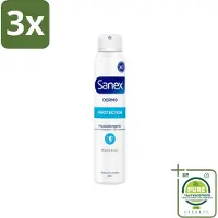 Sanex 3 x Dermo - Deodorant Spray - Hypoallergeen - Anti-Transpirant - 150 ml - Grootverpakking - Deodorant Spray - Antitranspirant - Hypoallergeen - - Gevoelige Huid