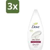 Dove Silky Velvet - Douchegel - Sulfaatvrij - 250 ml - Bulkverpakking - 3 stuks