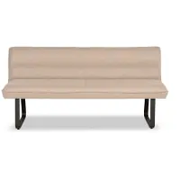 Bommel Wonen Eetkamerbank Paris - 180 cm - stof Barrel Zand - pocketvering - poot zwart