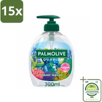 Palmolive 15 x Handzeep Aquarium 300 ml - Grootverpakking - Handzeep - Natuurlijke Ingrediënten - Vegan - PH-neutraal - Zachte Reiniging