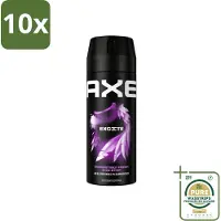 Axe 10 x - Deodorant Bodyspray - 48hrs Fresh - Excite - Crisp Coconut & Black Pepper - 150 ml - Grootverpakking - Deodorant - Lichaamsgeur - Frisheid - Kokosnoot - Zwarte Peper