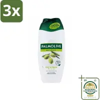 Palmolive 3 x - Naturals - Douchecréme - Olijf & Melk - Natuurlijke ingrediënten - 250 ml - Grootverpakking - Douchecrème - Olijf En Melk - Natuurlijke Ingrediënten - Hydratatie - Huid Verzorging