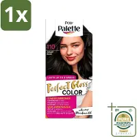 Palette 1 x Poly - Haarverf - Glossy Zwart 110 - 115ml- Haarverf - Glossy Zwart - Zonder Ammoniak - Gezond Haar - Glans