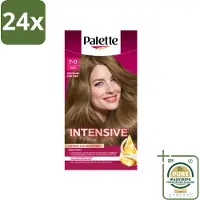 Palette Intensive Oil-Care Color Haarkleuring 500 Donkerblond - Voordeelverpakking - 24 stuks - Grijsdekking - Langdurige kleur