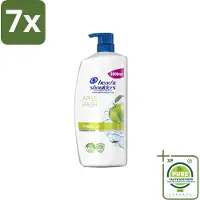 Head & shoulders 7 x - Anti-Roos Shampoo - Apple Fresh - Pompflacon - 1000 ml - Grootverpakking - Anti-Roos Shampoo - Roos Shampoo - Hoofdhuidverzorging - Haarverzorging - Apple Fresh