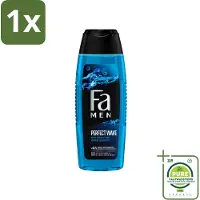 Fa 1 x Men - Perfect Wave - 2 in 1 Douchegel & Shampoo - Menthol - 250 ml - Douchegel - Shampoo - Mannen - 2 In 1 - Menthol