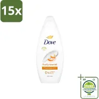 Dove 15 x Fruity Nourish - Douchegel - Sulfaatvrij - 250 ml - Grootverpakking - Douchegel - - Fruity Nourish - Hydraterend - Voedend