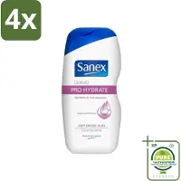 Sanex Dermo - Pro Hydraterend - Douchecrème - Zeer Droge Huid - 500 ml - Voordeelverpakking - 4 stuks - Dermo Pro - Hydraterende Douchecrème