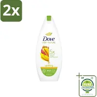 Dove Care By Nature - Uplifting - Douchegel - Mangoboter & Almond Extract - 225 ml - Voordeelverpakking - 2 stuks - Douchegel -