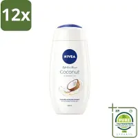 Nivea Soft Care Douchegel Coconut & Jojoba Oil 250 ml - Voordeelverpakking - 12 stuks - douchecrème - Kokosnoot